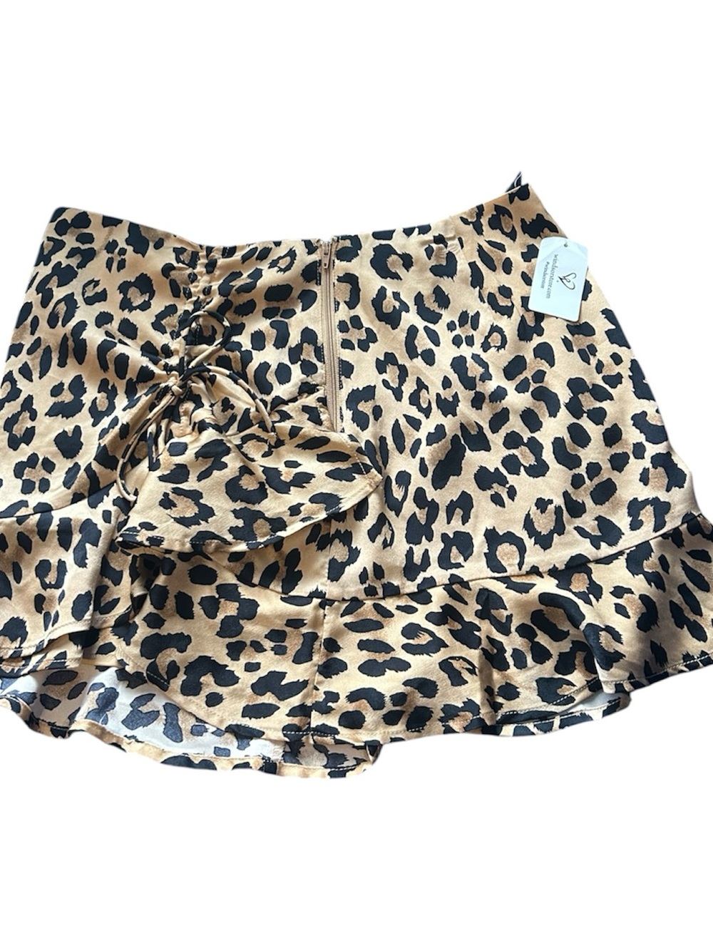Windsor leopard print silk skirt size L